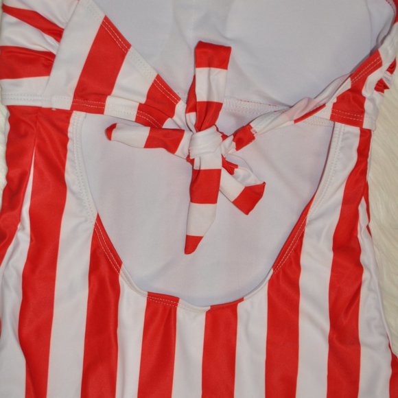 Women's Striped Elegant Parent Swimsuit Soft Clothes Size Small - Picture 7 of 7